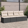 vidaXL Garden Sofa in Black And Cream