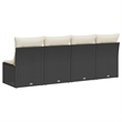 vidaXL Garden Sofa in Black And Cream