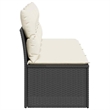 vidaXL Garden Sofa in Black And Cream