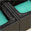 vidaXL Garden Sofa in Black And Blue