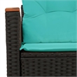 vidaXL Garden Sofa in Black And Blue