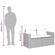 vidaXL Garden Sofa in Black And Blue