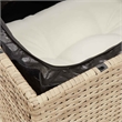vidaXL 2-Seater PE Rattan Garden Sofa With Adjustable Feet in Beige