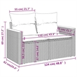 vidaXL PE Rattan & Powder-Coated Steel & Solid Acacia Wood Garden Sofa in Beige