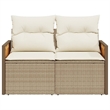 vidaXL Garden Sofa in Beige And Cream