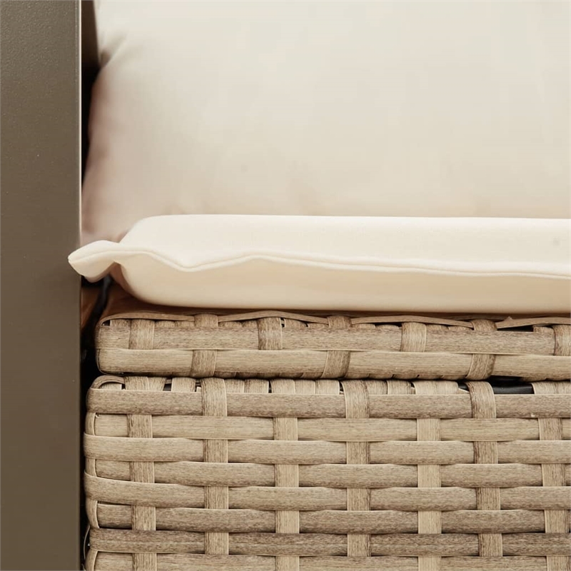 vidaXL Garden Sofa in Beige And Cream