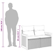 vidaXL Garden Sofa in Beige And Cream
