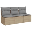 vidaXL Garden Sofa in Beige And Light Grey
