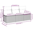 vidaXL Garden Sofa in Beige And Light Grey