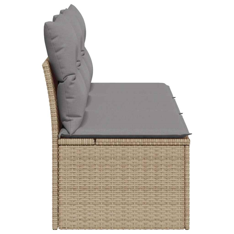 vidaXL Garden Sofa in Beige And Light Grey