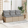 vidaXL Garden Sofa in Beige And Light Grey