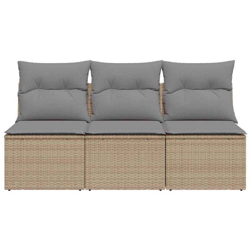 vidaXL Garden Sofa in Beige And Light Grey