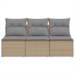 vidaXL Garden Sofa in Beige And Light Grey