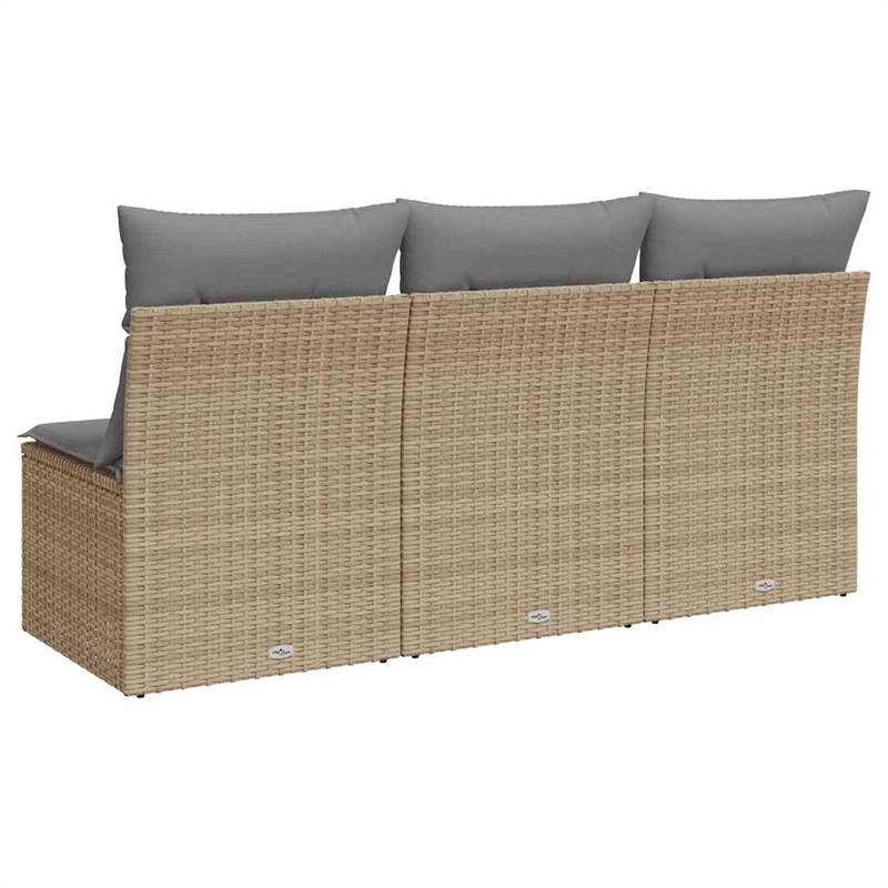 vidaXL Garden Sofa in Beige And Light Grey