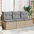 vidaXL Garden Sofa in Beige And Light Grey