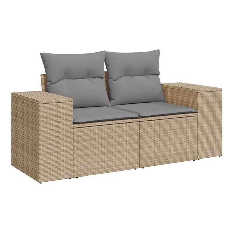 vidaXL Garden Sofa in Beige And Light Grey