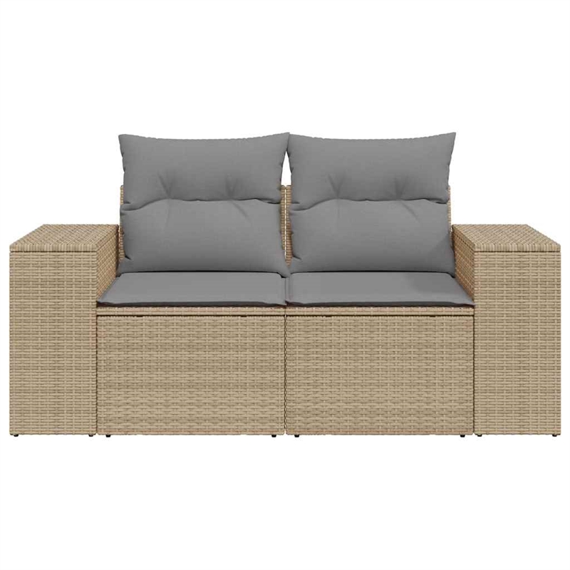 vidaXL Garden Sofa in Beige And Light Grey