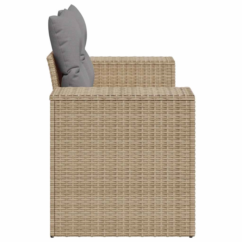 vidaXL Garden Sofa in Beige And Light Grey