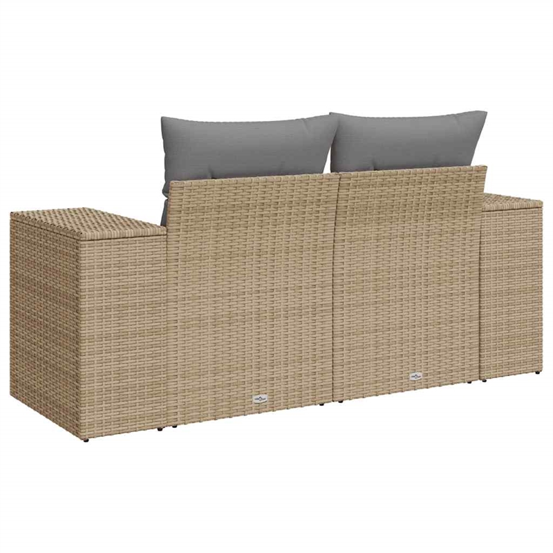 vidaXL Garden Sofa in Beige And Light Grey