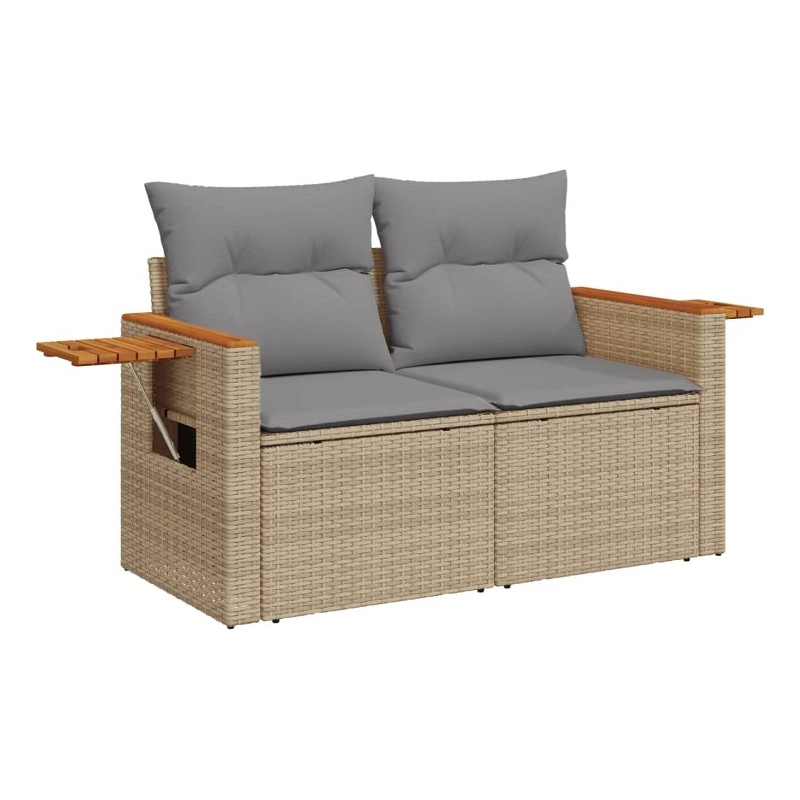 vidaXL Garden Sofa in Beige And Light Grey