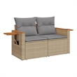 vidaXL Garden Sofa in Beige And Light Grey