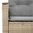 vidaXL Garden Sofa in Beige And Light Grey