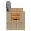 vidaXL Garden Sofa in Beige And Light Grey