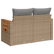 vidaXL Garden Sofa in Beige And Light Grey