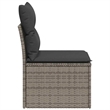 vidaXL Garden Sofa in Grey And Dark Grey