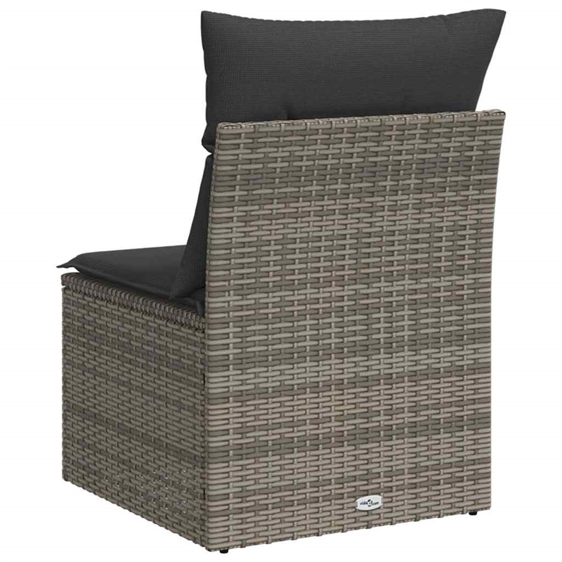 vidaXL Garden Sofa in Grey And Dark Grey