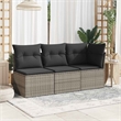 vidaXL Garden Sofa in Grey And Dark Grey