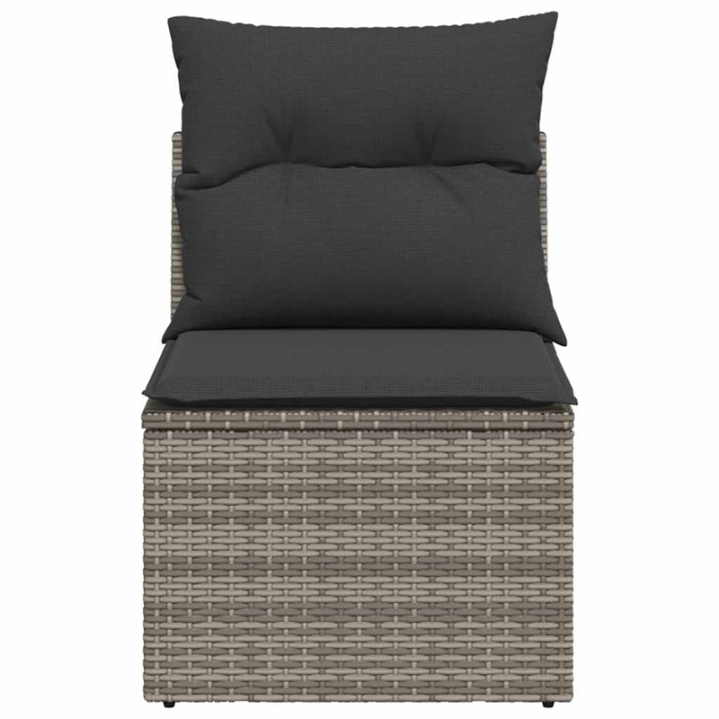 vidaXL Garden Sofa in Grey And Dark Grey