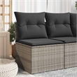 vidaXL Garden Sofa in Grey And Dark Grey