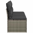 vidaXL 3-Seater PE Rattan Garden Sofa UV-Resistant in Grey
