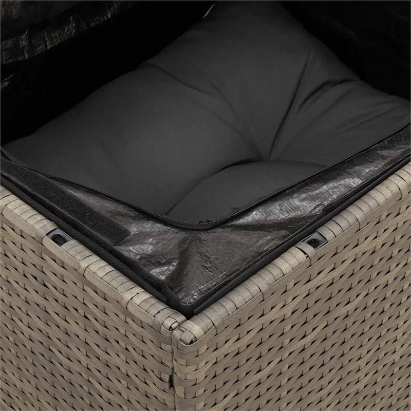 vidaXL 3-Seater PE Rattan Garden Sofa UV-Resistant in Grey