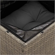 vidaXL 3-Seater PE Rattan Garden Sofa UV-Resistant in Grey