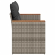 vidaXL PE Rattan Powder-Coated Steel And Solid Acacia Wood Garden Sofa in Grey