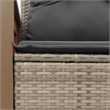 vidaXL PE Rattan Powder-Coated Steel And Solid Acacia Wood Garden Sofa in Grey