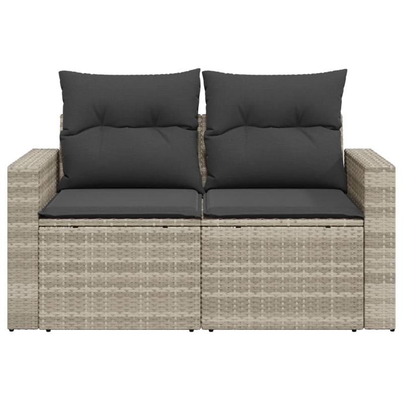 vidaXL Garden Sofa in Light Grey And Dark Grey