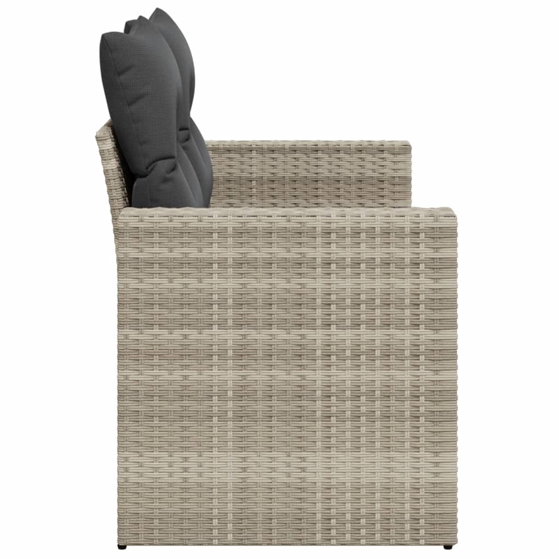 vidaXL Garden Sofa in Light Grey And Dark Grey
