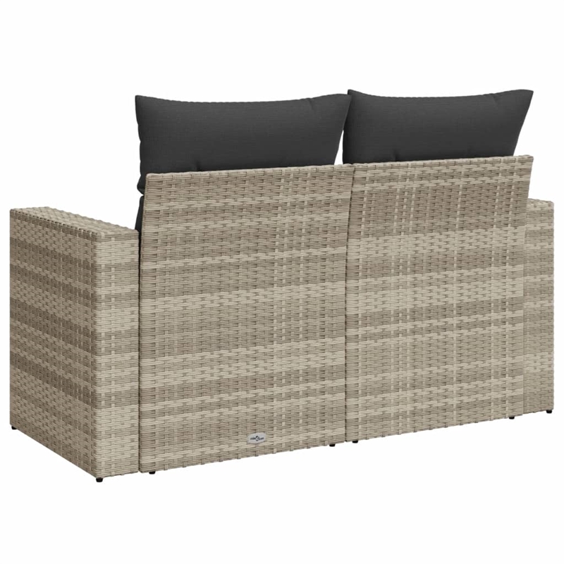 vidaXL Garden Sofa in Light Grey And Dark Grey