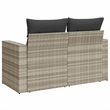 vidaXL Garden Sofa in Light Grey And Dark Grey