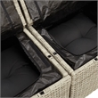 vidaXL Garden Sofa in Light Grey And Dark Grey