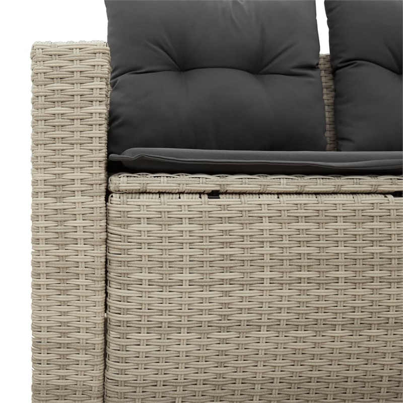 vidaXL Garden Sofa in Light Grey And Dark Grey