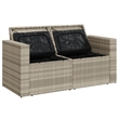 vidaXL Garden Sofa in Light Grey And Dark Grey