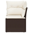 vidaXL Garden Sofa in Brown And Cream