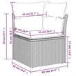 vidaXL Garden Sofa in Brown And Cream