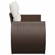 vidaXL Garden Sofa in Brown & Cream