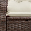 vidaXL Garden Sofa in Brown & Cream