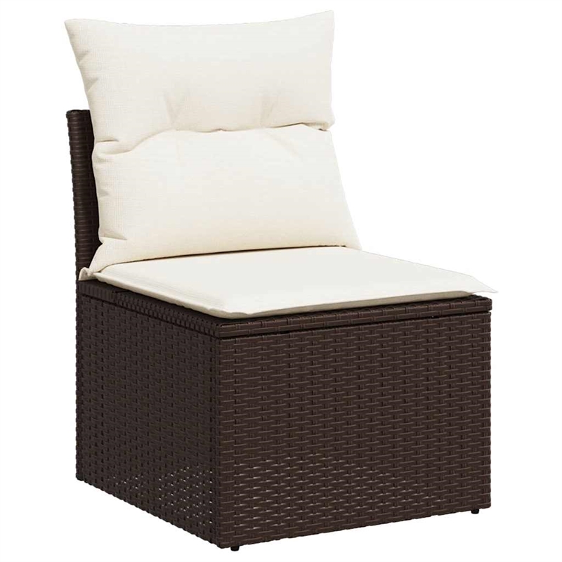 vidaXL Garden Chair in Brown/Cream